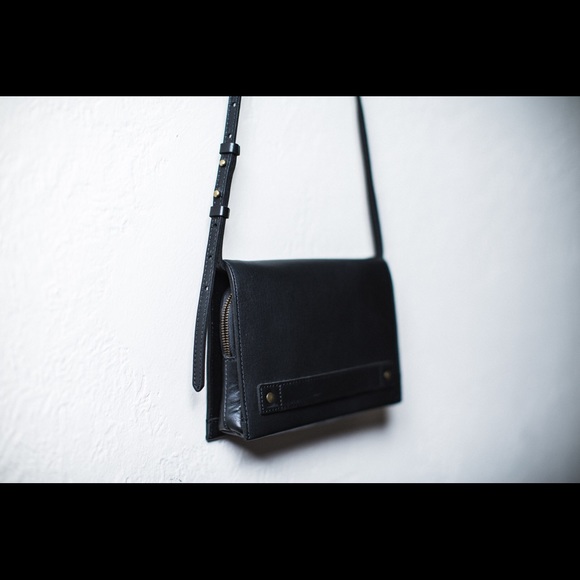 Black Leather Madewell Morgan Crossbody/clutch - Picture 3 of 6